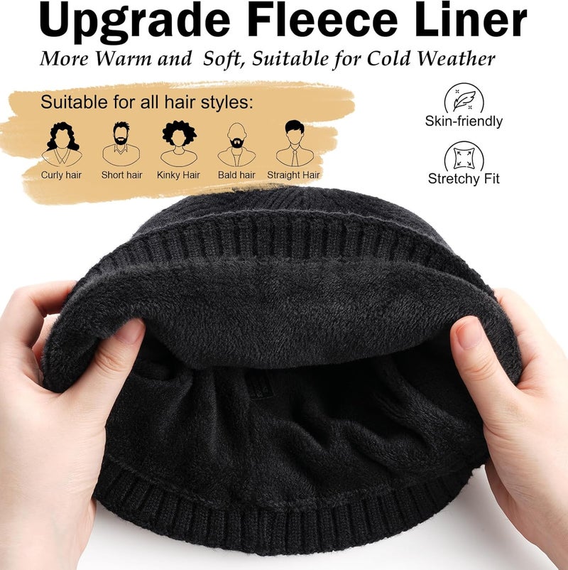 Wmcaps Winter Men Women Fleece Lined Beanie Knitted Hats, Soft Thermal Stocking Skull Caps for Cold Weather - Image 2